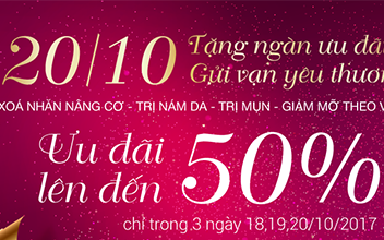 20/10 TẶNG NGÀN ƯU ĐÃI – GỬI VẠN YÊU THƯƠNG